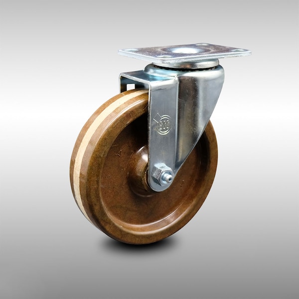 5 Inch SS High Temp Phenolic Wheel Swivel Top Plate Caster
